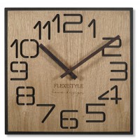 Dubové nástenné hodiny Digits 50cm, z120
